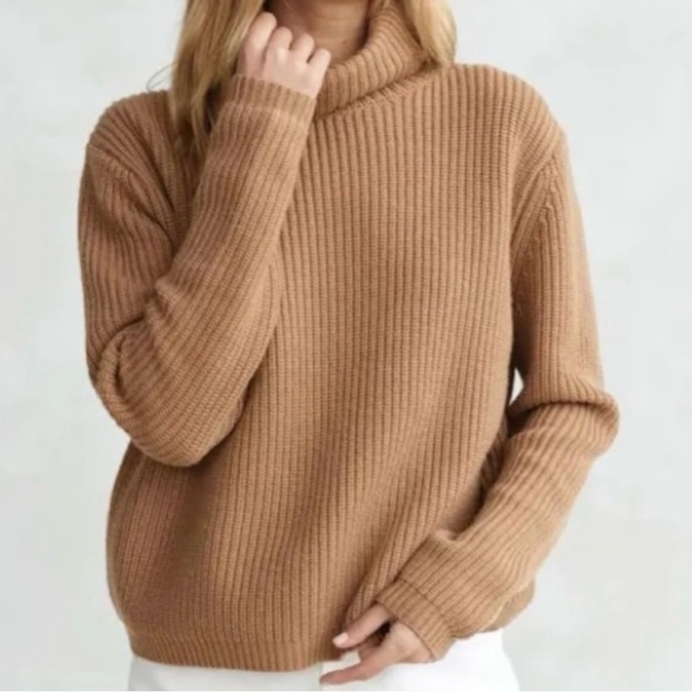 Jenni Kayne | Cropped Wool Cashmere Turtleneck Sweater XS